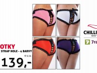 Aktuální akce - Barevné kalhotky s krajkou Strap Hole ve 4 barvách se slevou 31%